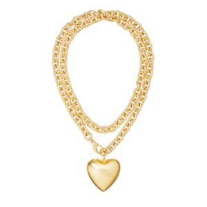 Roxanne Assoulin The Puffy Heart Necklace in Gold
